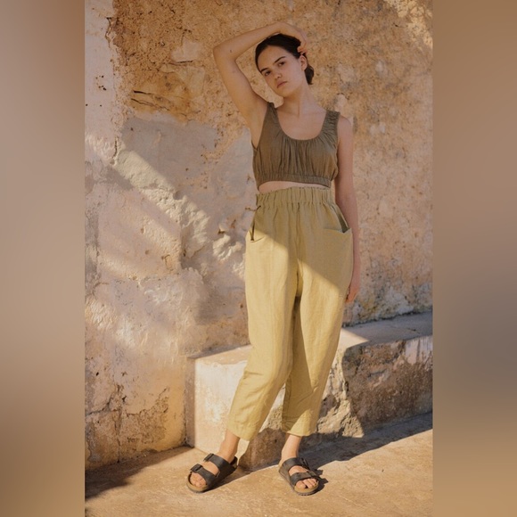 Ozma Linen Utility Pants - Picture 1 of 6